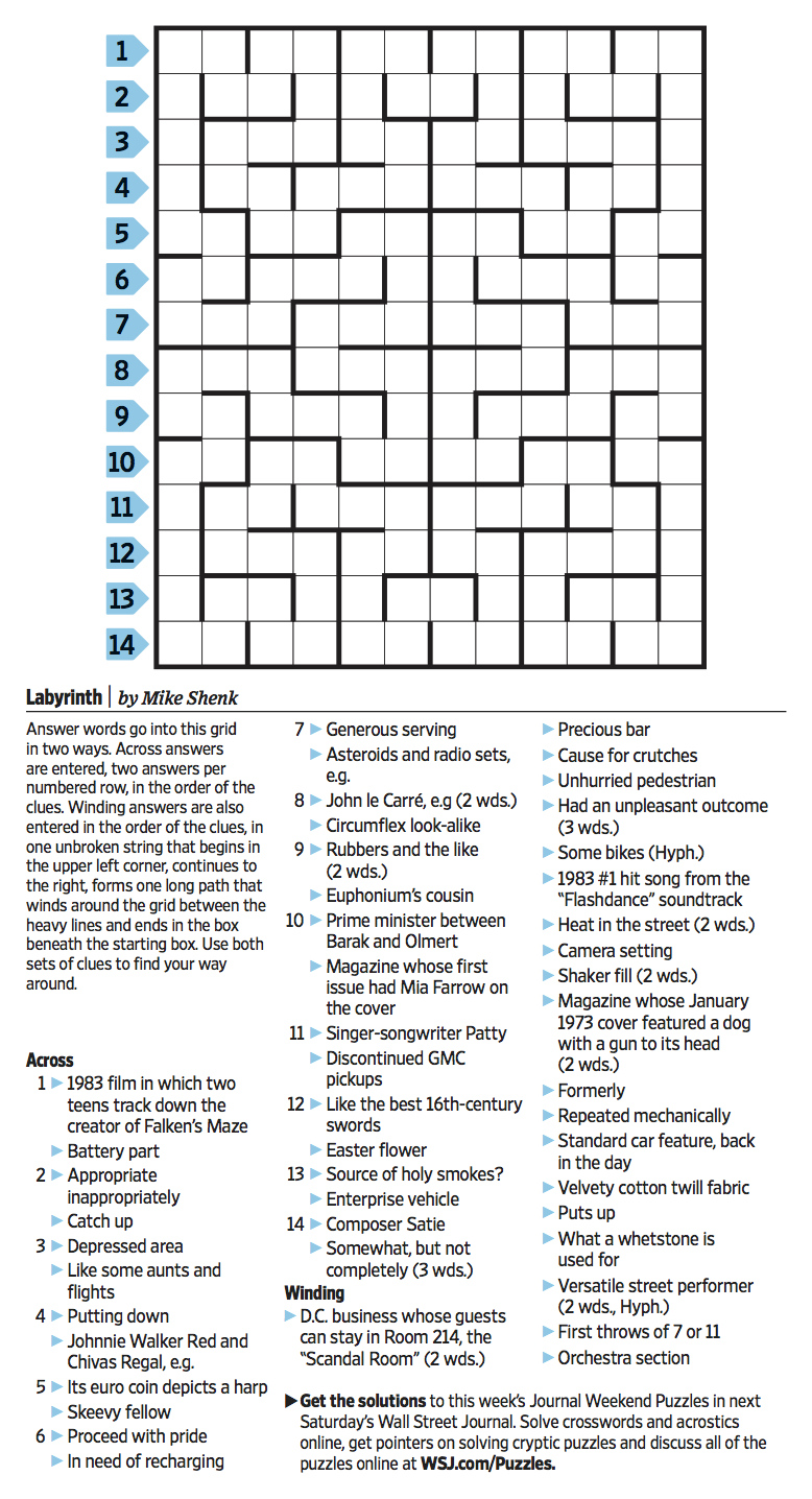 Candy Canes Saturday Puzzle Dec 23 WSJ Puzzles WSJ