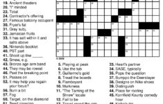Easy Crossword Puzzles For Seniors Activity Shelter