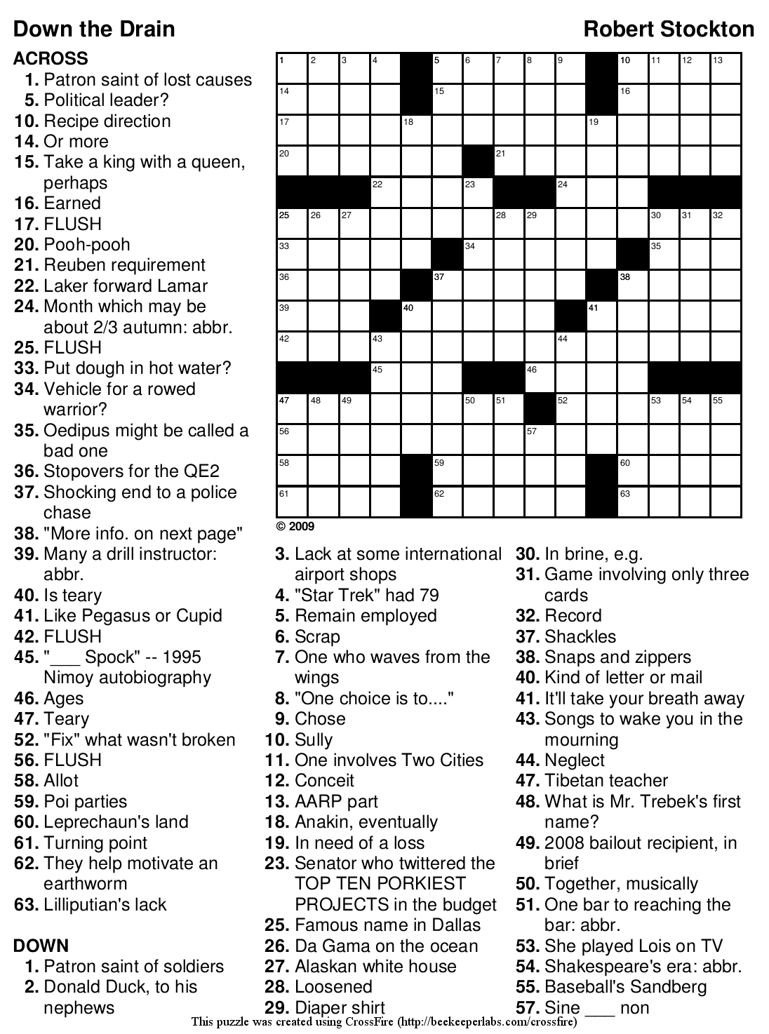Free Easy Printable Crossword Puzzles With Answers Printable 
