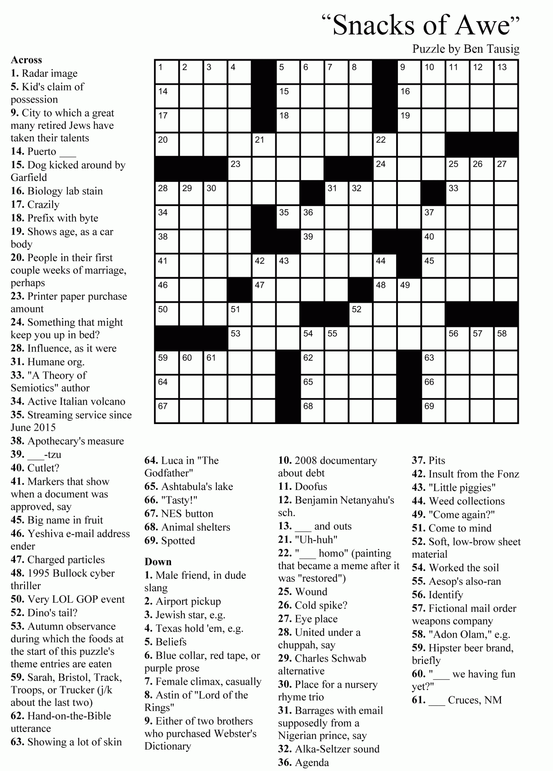 Free Printable Easy Crosswords For Adults FreePrintableTM 