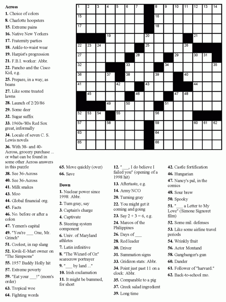 Crossword Puzzle Free Printable Pdf Crossword Puzzles Online