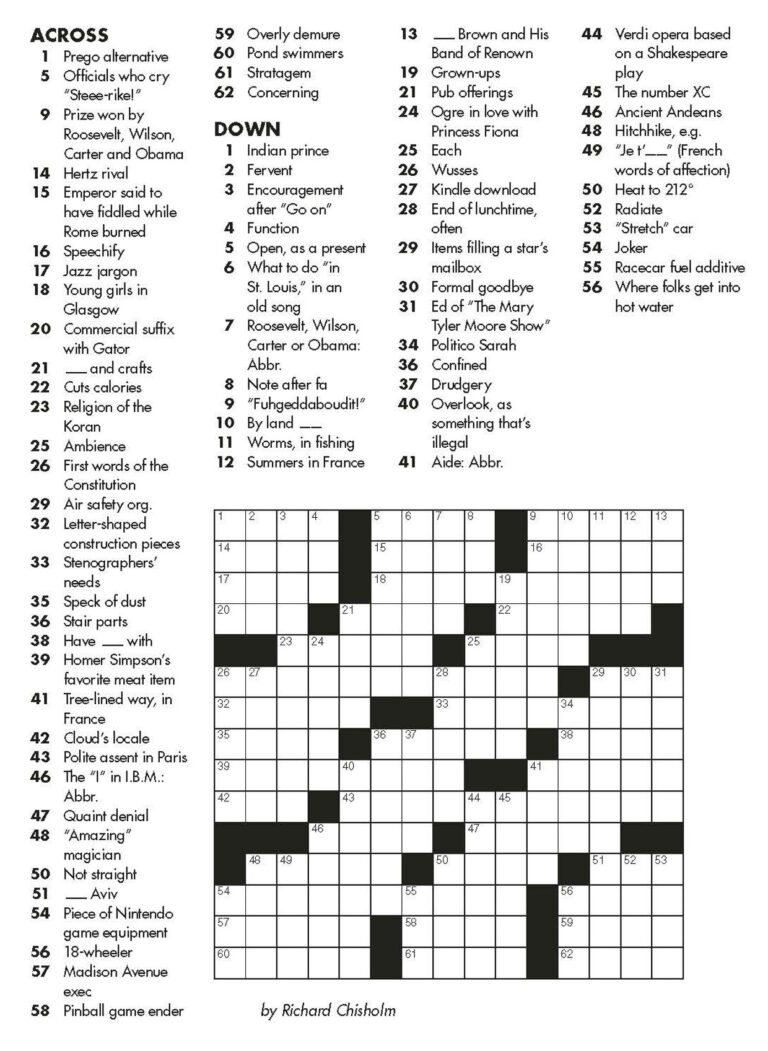 Free Printable Crossword Puzzles Mirroreyes Crossword Puzzles Online