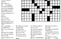Printable Crossword Puzzle Washington Post Printable Crossword Puzzles
