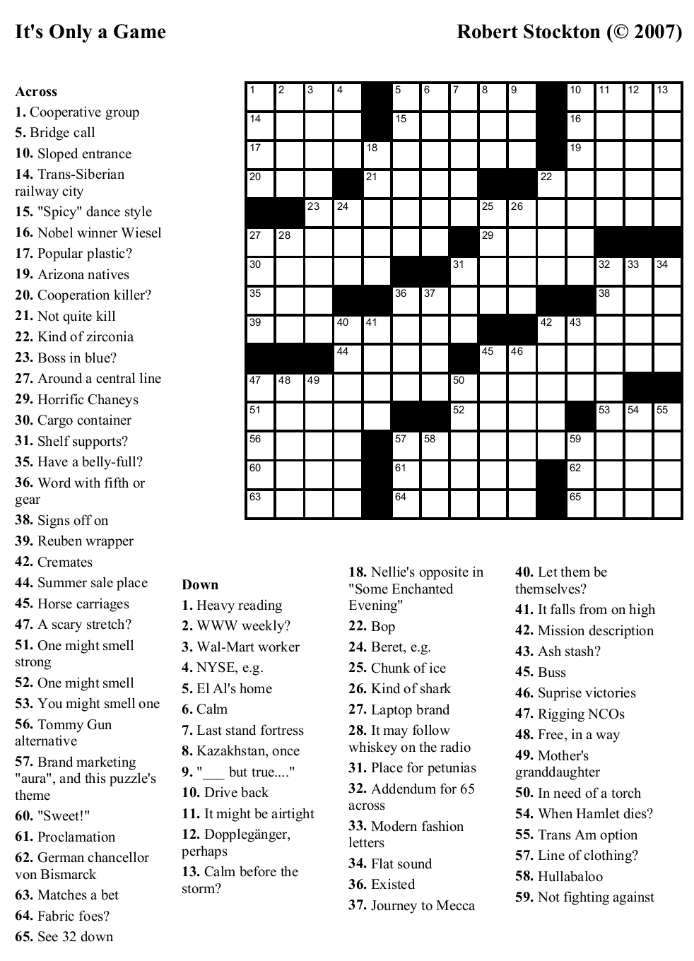 Printable Crossword Washington Post Printable Crossword Puzzles