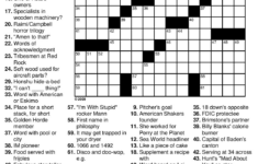 Printable Easy Crossword Puzzles For Adults Printable Crossword Puzzles