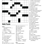 Printable Math Crossword Puzzles For High School Printable Crossword