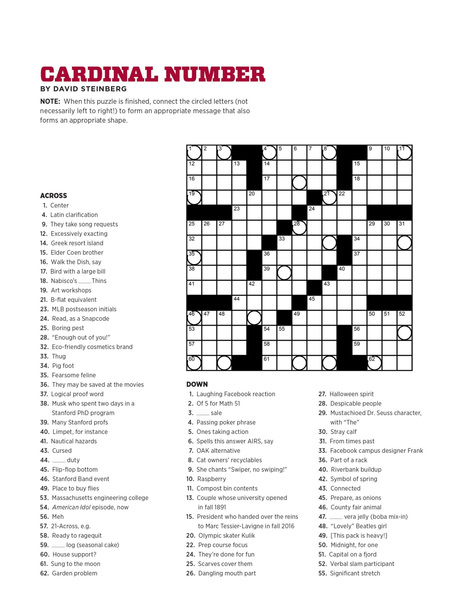 Printable Universal Crossword Puzzle Today Usa Today Printable 