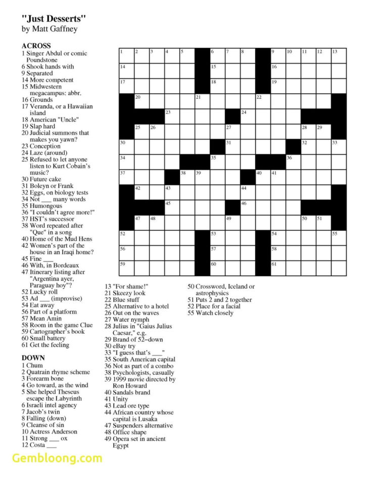 Online Crosswords.Net Puzzles Printable