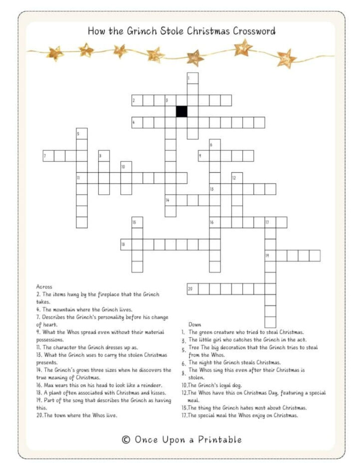 Big Christmas Crossword Puzzles