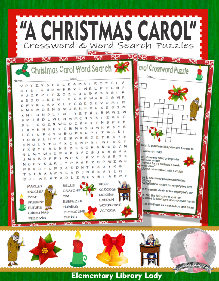 Christmas Carol Crossword Puzzles Easy