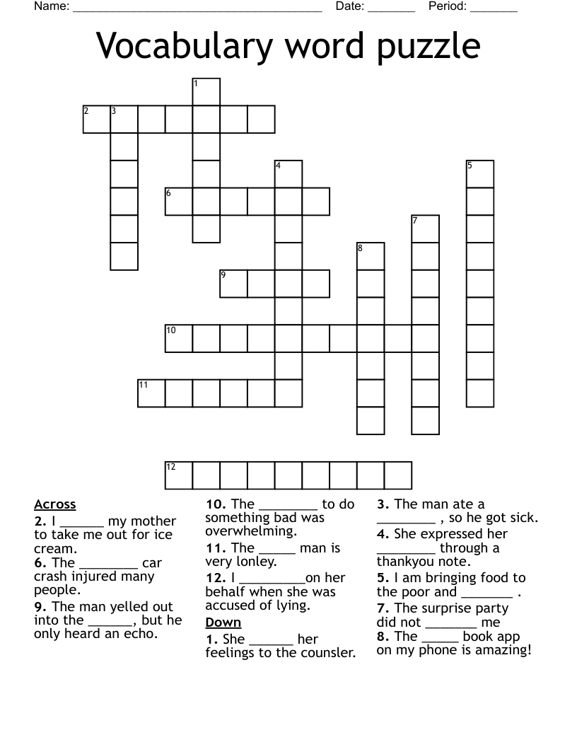 A Christmas Carol&amp;quot; Vocabulary Crossword - Wordmint throughout Christmas Carol Vocabulary Crossword Puzzles