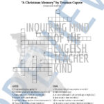 A Christmas Memorytruman Capote Vocabulary Games And Inside Christmas Memory Crossword Puzzles