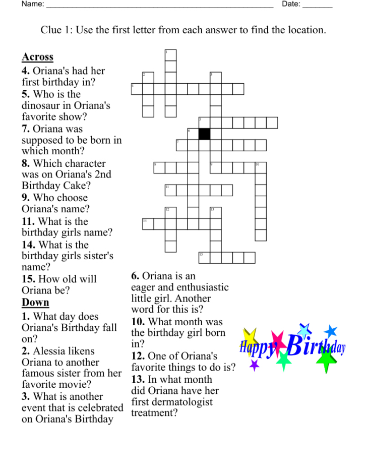 Christmas Carol Crossword Puzzles Answers Inside Out