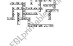 Christmas Carols And Songs Crossword - Esl Worksheetenglishchris for Christmas Carol Literary Crossword Puzzles Answer Key
