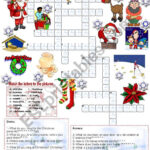 Christmas Crossword (05.12.2008)   Esl Worksheetemila Intended For Answers For Christmas Crossword Puzzles