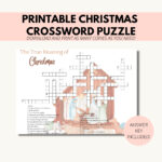 Christmas Nativity Crossword Puzzle Printable, Religious Crossword Throughout Adults Christian Christmas Crossword Puzzles