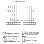 Christmas Sugar Cookies Crossword   Wordmint Pertaining To Baking Christmas Cookies Crossword Puzzles