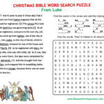 Christmas Word Search Puzzle From Luke » Reasons For Hope* Jesus For Bible Crossword Puzzles On Christmas