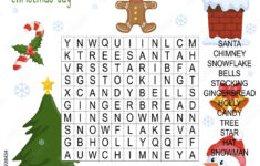 Easy Word Search Crossword Puzzle 'Christmas Day', For Children In with Children'S Crossword Puzzles Christmas