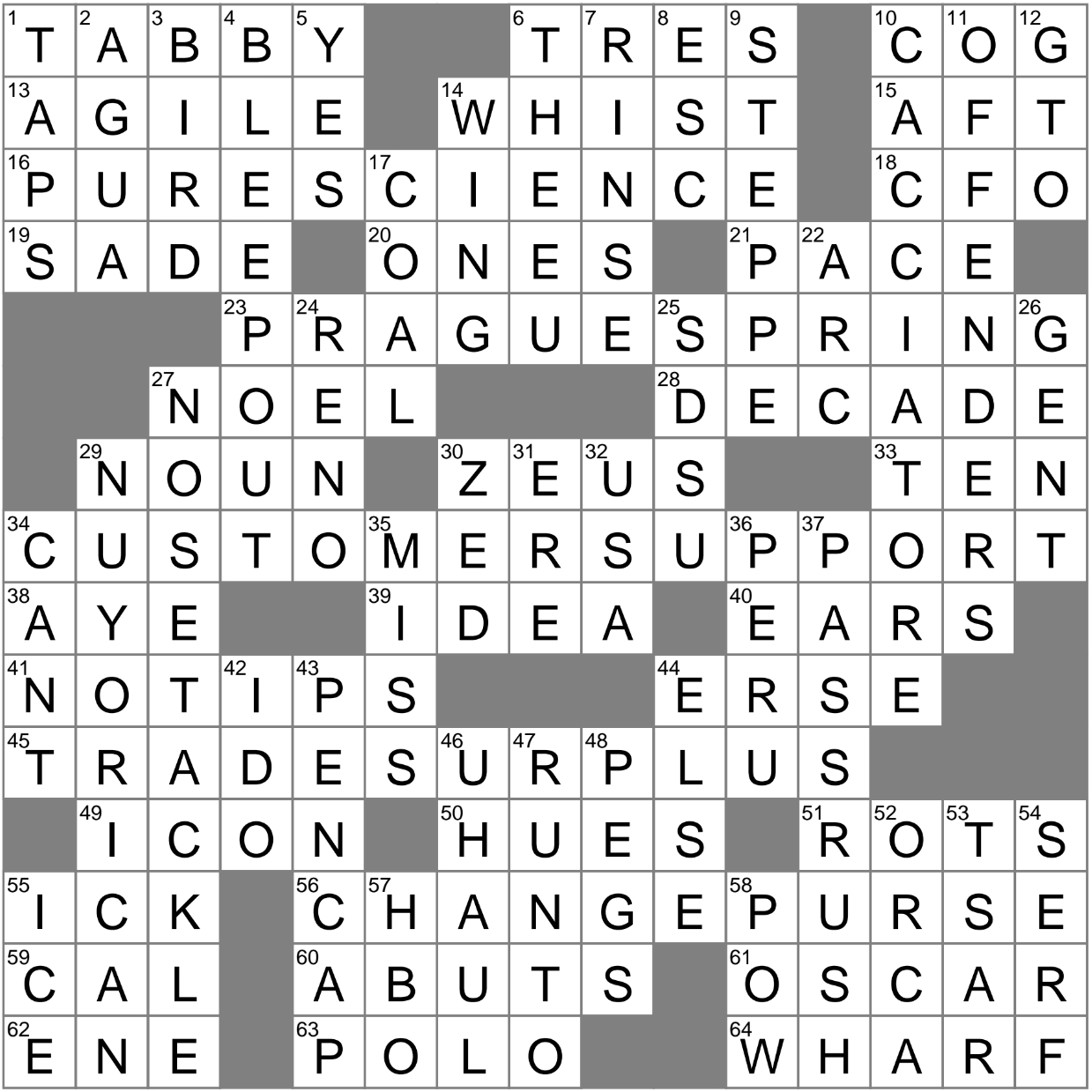 La Times Crossword 16 Feb 23, Thursday - Laxcrossword throughout AJC Christmas Crossword Puzzles