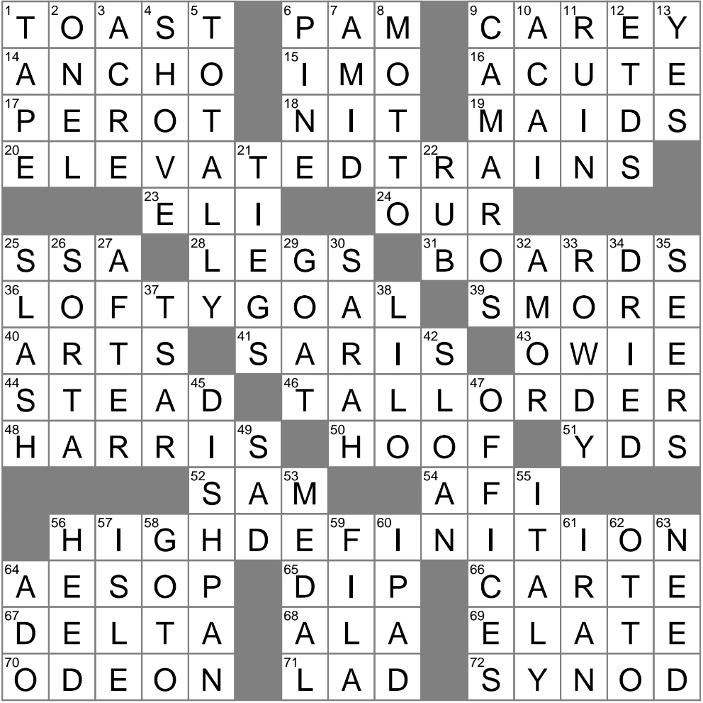 Laxcrossword - Answers To The Los Angeles Times Crossword regarding Ajc Christmas Crossword Puzzles 2024