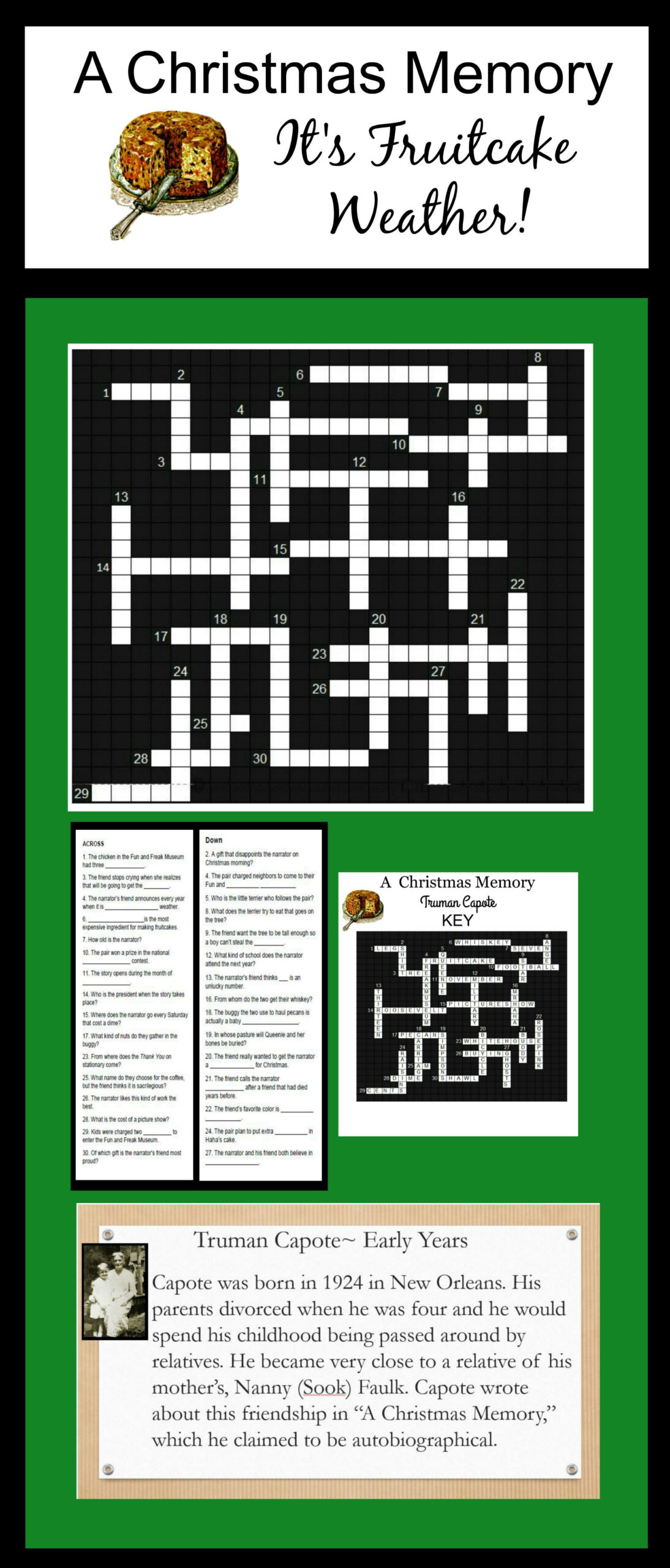 My Little Store in Christmas Memory Truman Capote Crossword Puzzles Answer Key