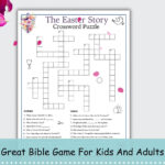 Christian Easter Crossword Puzzle Easter Games Printable Holy Week Bible  Activity Word Game Easter Story Trivia Religious Quiz Kids Adults Inside The Easter Story Crossword Puzzles