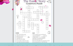 Christian Easter Crossword Puzzle Easter Games Printable Holy Week Bible  Activity Word Game Easter Story Trivia Religious Quiz Kids Adults throughout Kids Easter Story Crossword Puzzles
