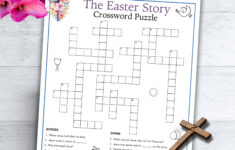 Christian Easter Crossword Puzzle Easter Games Printable Holy Week with regard to Kids Easter Story Crossword Puzzles