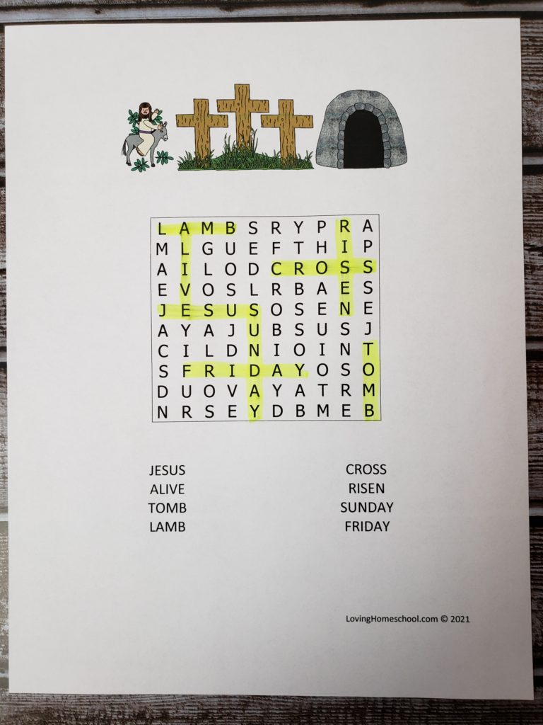 Christian Easter Word Search - Lovinghomeschool regarding Free Printable Easter For Children&amp;amp;#039;s Church Crossword Puzzles