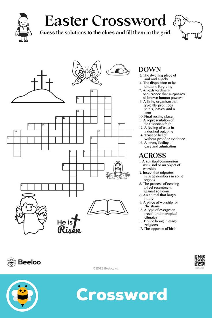Easter Crossword pertaining to Catholic Easter Crossword Puzzles