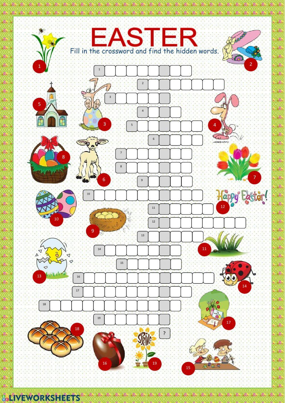 Easter Crossword Puzzle • Beeloo Printable Crafts And Activities with regard to Easter Crossword Puzzles Bogglesworld 2006
