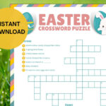 Easter Crossword Puzzle | Printable Easter Game | Easter Activity Pertaining To Easter Egg Supply Crossword Puzzles