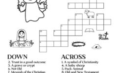 Easter Crossword Puzzle with Christian Easter Crossword Puzzles Printable