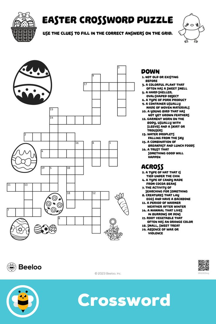 Easter Crossword Puzzle with regard to Easter Crossword Puzzles Kids