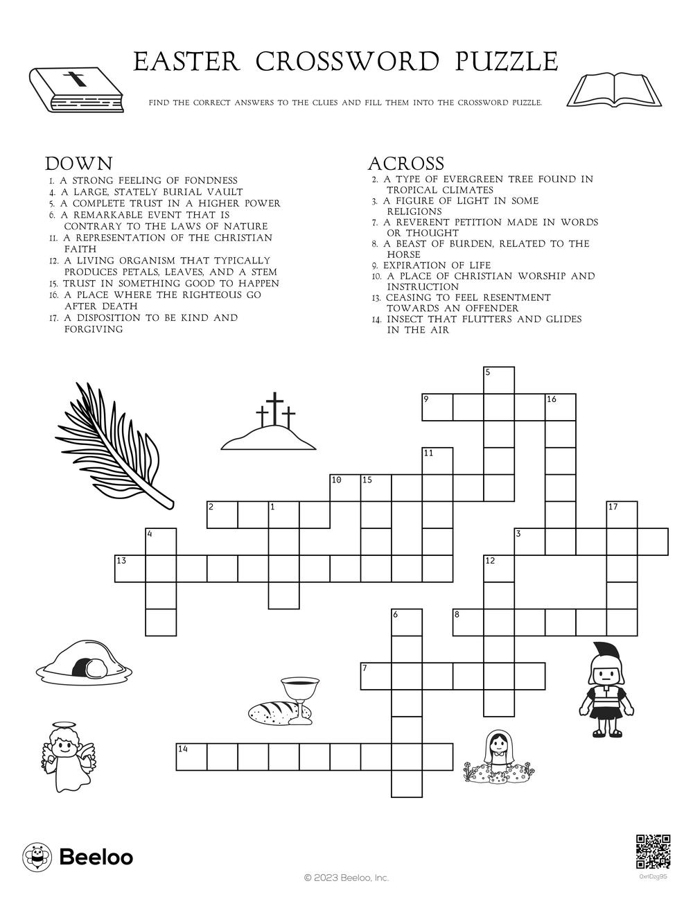 Easter-Themed Crossword Puzzles • Beeloo Printable Crafts And with regard to Easter Crossword Puzzles