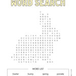 Easter Word Search   Cute & Free Printables | Saturdaygift In Free Easter Printable Word Search Crossword Puzzles