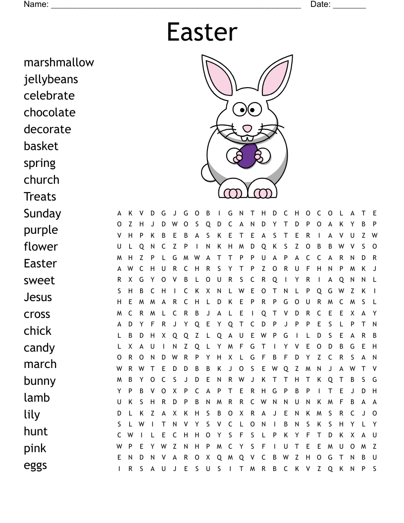Easter Word Search - Wordmint regarding Free Easter Printable Word Search Crossword Puzzles