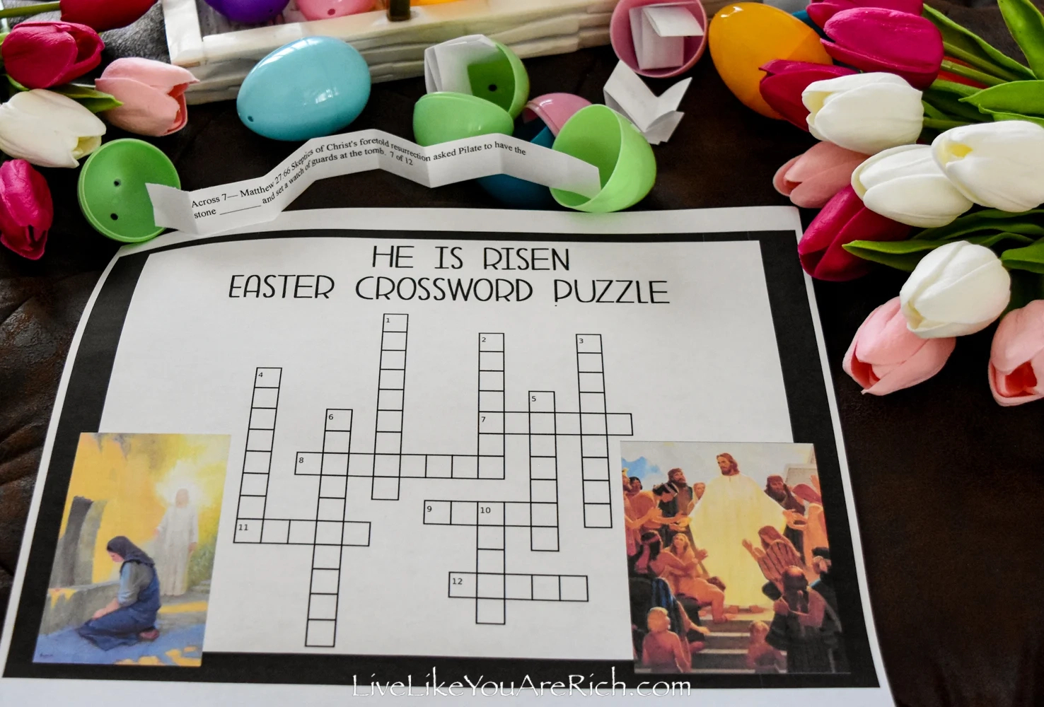 Free Christ-Centered Easter Crossword Puzzle—Optional Egg Hunt intended for Free Printable Easter For Children&amp;#039;S Church Crossword Puzzles
