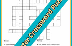 Free Easter Crossword Puzzle Printable - 2 Versions &amp; Answer Key in Crossword Puzzles Clues To Easter Baskets