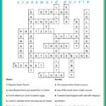 Free Easter Crossword Puzzle Printable   2 Versions & Answer Key Regarding Puzzles To Print Answers Easter Crossword