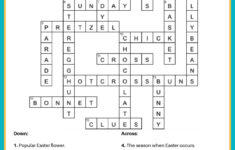 Free Easter Crossword Puzzle Printable - 2 Versions &amp; Answer Key within Easter Crossword Puzzles Answer Key