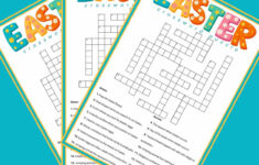 Free Easter Crossword Puzzle Printable - 2 Versions &amp; Answer Key within Easter Lead In Crossword Puzzles Clue