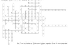 Last Supper And Resurrection / Easter Crossword Puzzle – The Idea Door throughout Christian Easter Crossword Puzzles Printable