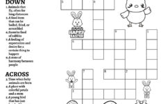Springtime Easter-Themed Crossword Puzzles • Beeloo Printable throughout Crossword Puzzles Clues to Easter Baskets