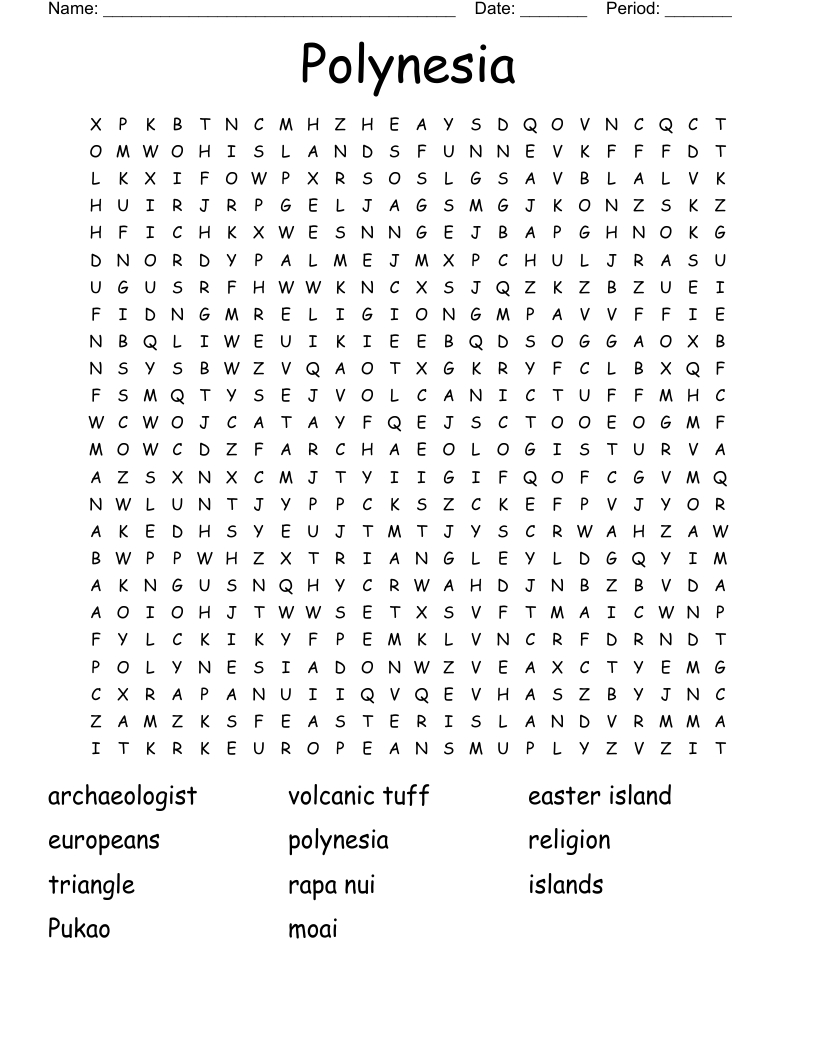 The Easter Islands Crossword - Wordmint throughout Easter Island Locale Crossword Puzzles Clue