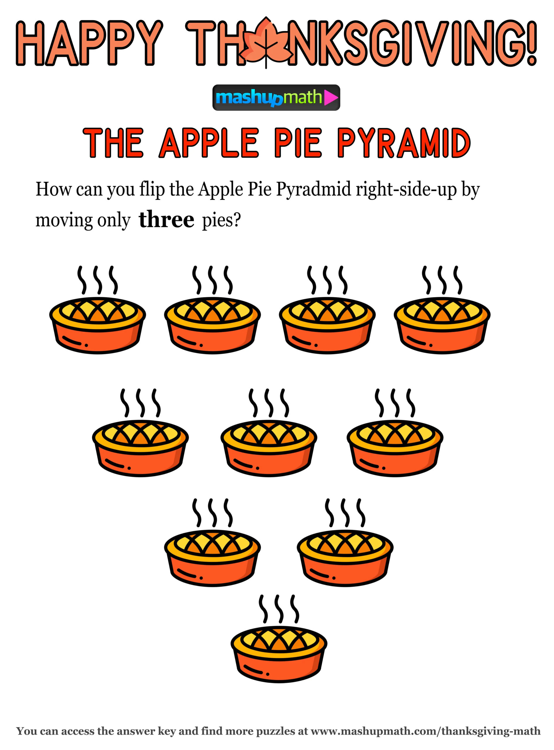 12 Thanksgiving Math Activities For Grades 1-8 — Mashup Math in Thanksgiving Math Puzzles