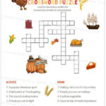 1St Grade Thanksgiving Crossword Puzzle With Word Bank And Answer Throughout Thanksgiving Crossword Puzzles With Answers