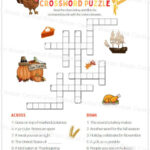 3Rd Grade Thanksgiving Crossword Puzzle With Word Bank And Answer In Thanksgiving Crossword Puzzle With Word Bank