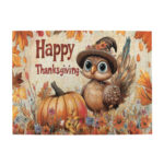 500 Pcs 500 Piece Puzzle For Adults Pumpkin And Cute Turkey Happy In Thanksgiving Puzzle 500 Piece